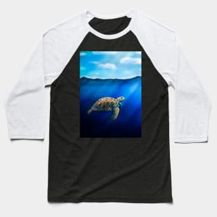 Green Sea Turtle Baseball T-Shirt
